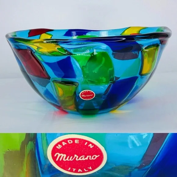Mid-Century, Signed, Pezzato Murano Glass Bowl - Picture 11 of 11